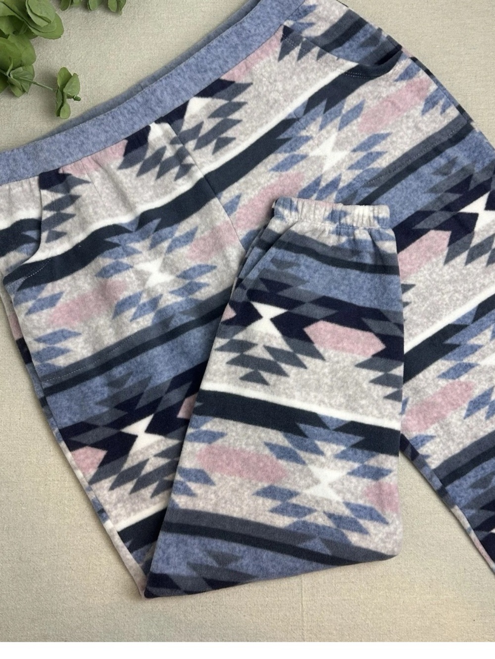Cuddl Duds Cozy Jogger Lounge Sleep Pants Southwestern Print Fleece